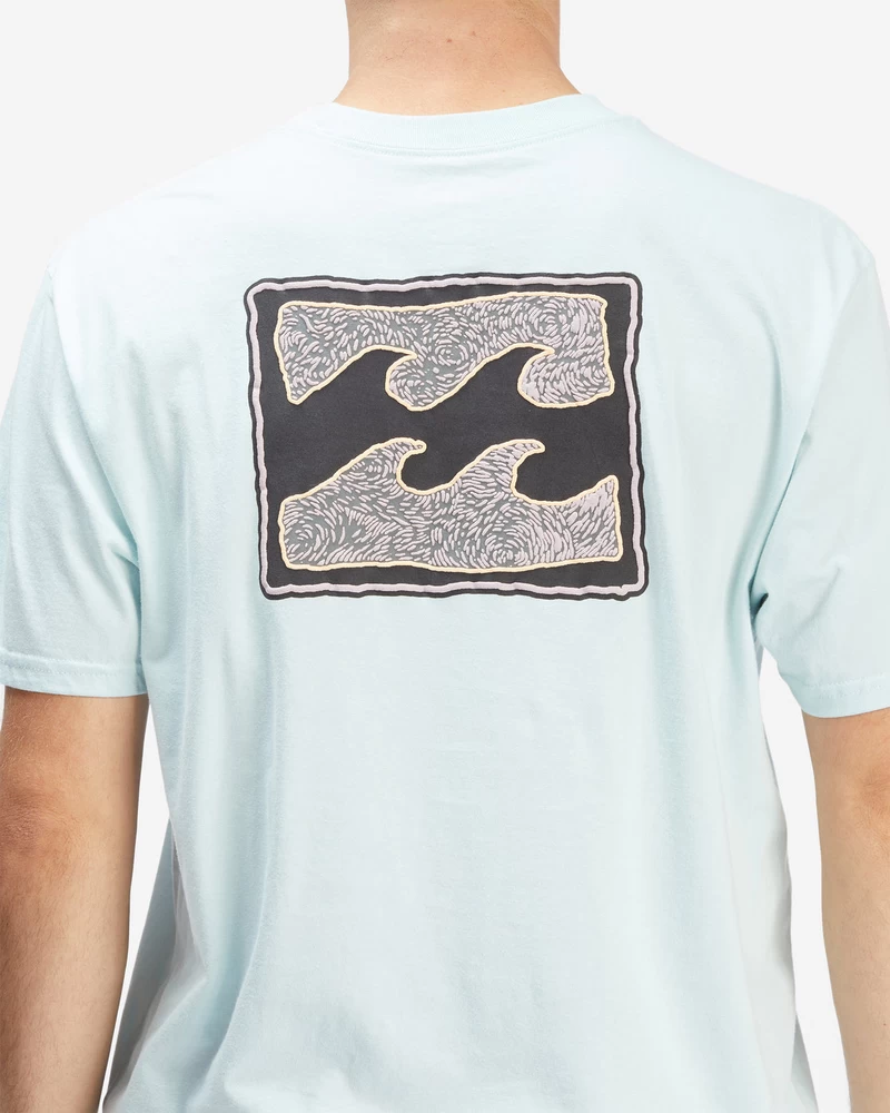 Billabong Crayon Wave Short Sleeve T-Shirt - Coastal Blue