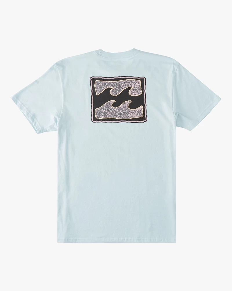 Billabong Crayon Wave Short Sleeve T-Shirt - Coastal Blue