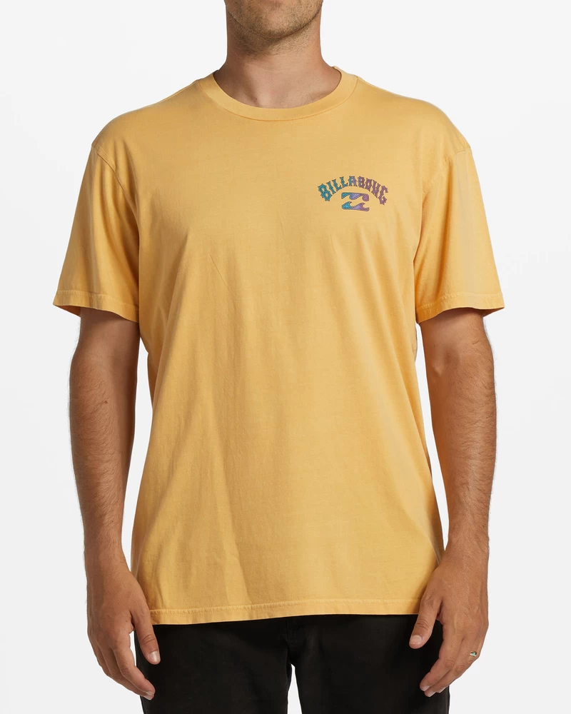Billabong Arch OG Short Sleeve Wave Washed T-Shirt - Deep Gold