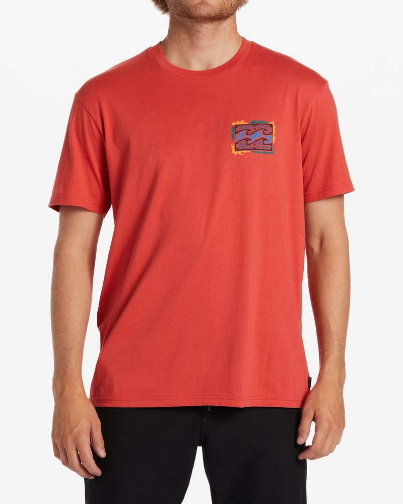 Billabong Crayon Wave T-Shirt - Coral