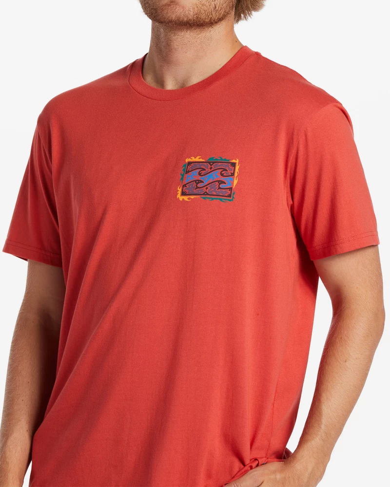 Billabong Crayon Wave T-Shirt - Coral