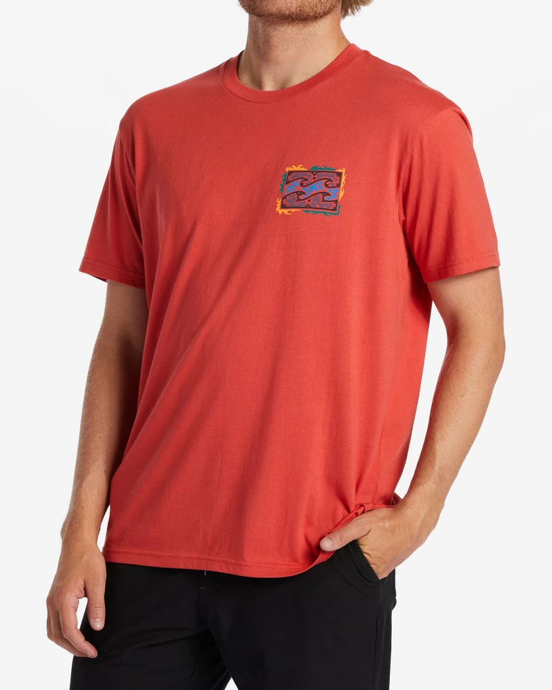Billabong Crayon Wave T-Shirt - Coral