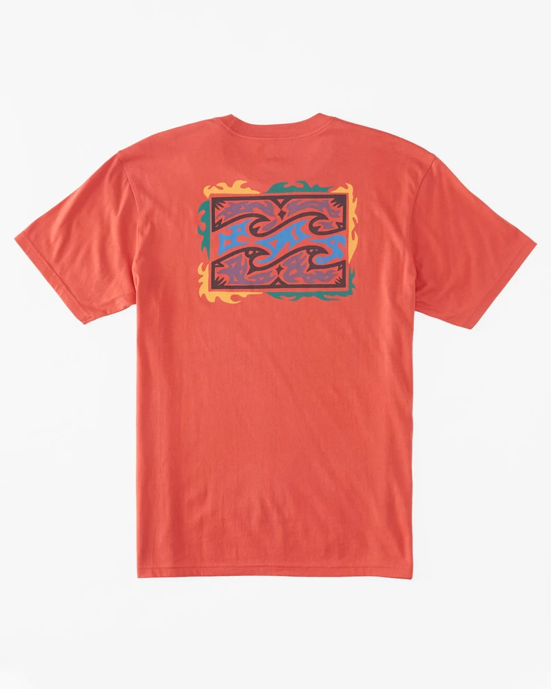 Billabong Crayon Wave T-Shirt - Coral