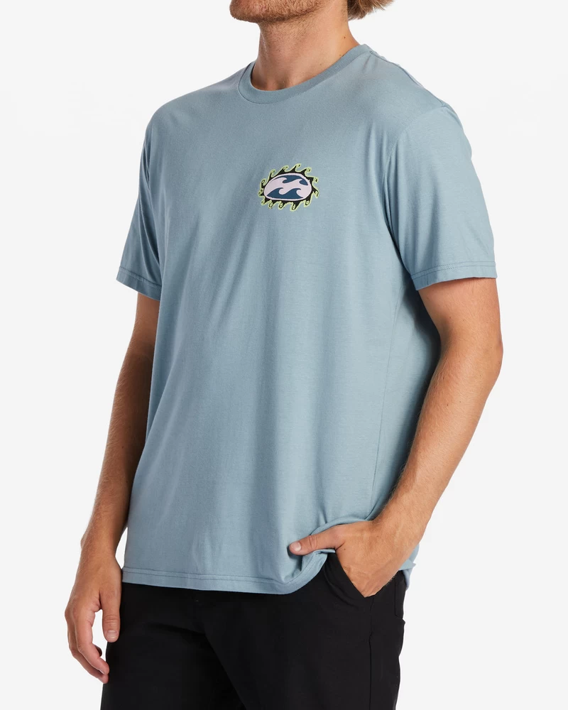 Billabong Crayon Wave T-Shirt - Washed Blue