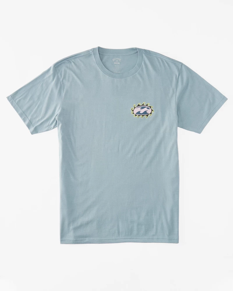 Billabong Crayon Wave T-Shirt - Washed Blue