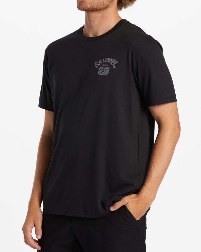 Billabong Theme Arch T-Shirt – Verwaschenes Schwarz