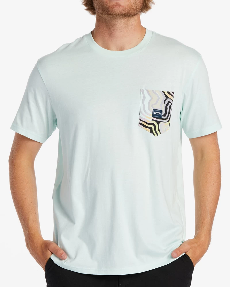 Camiseta Com Bolso Da Equipe Billabong - Seaglass