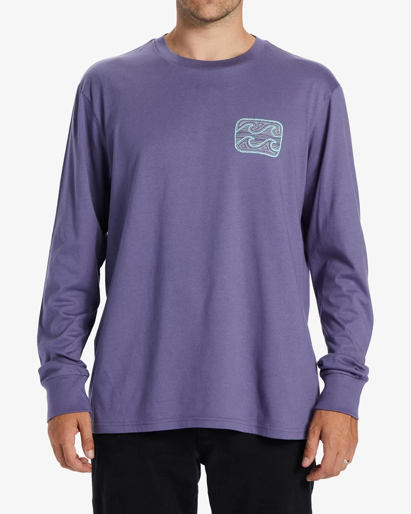 Billabong Crayon Wave Long Sleeve T-Shirt - Dusty Grape