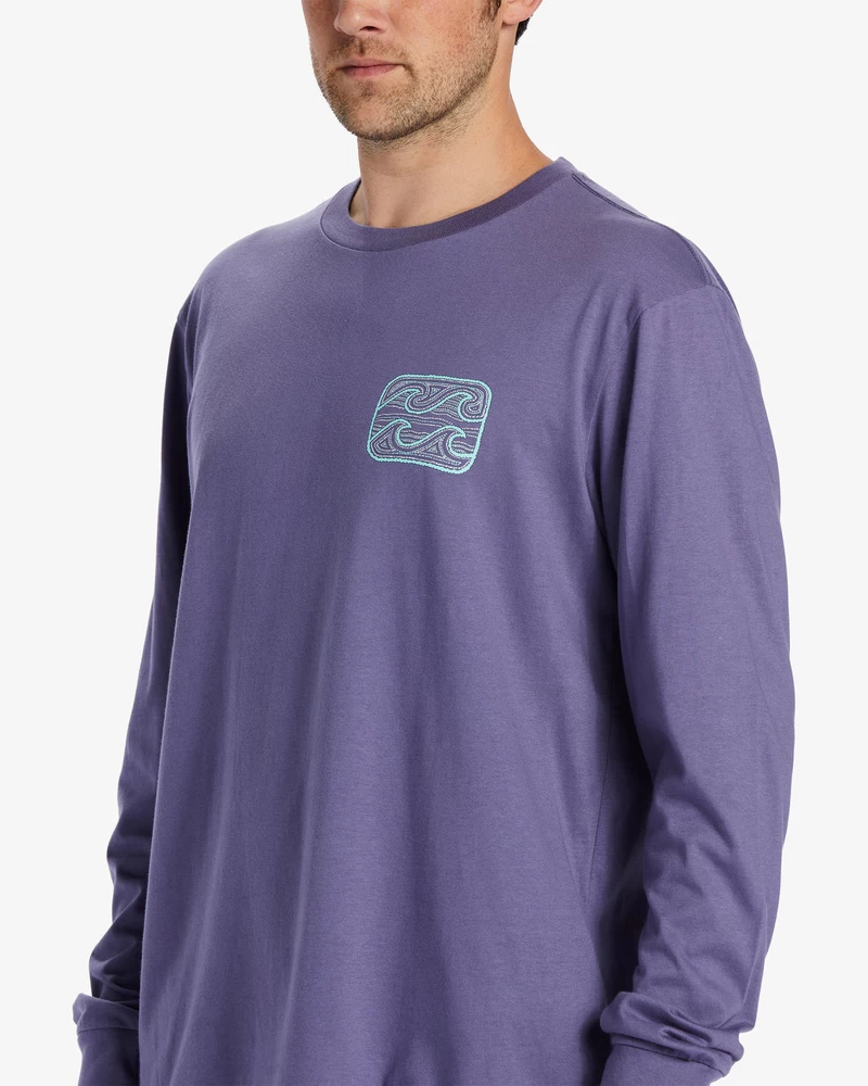 Billabong Crayon Wave Long Sleeve T-Shirt - Dusty Grape