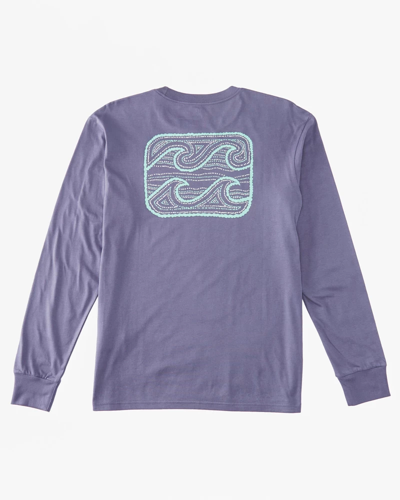 Billabong Crayon Wave Long Sleeve T-Shirt - Dusty Grape
