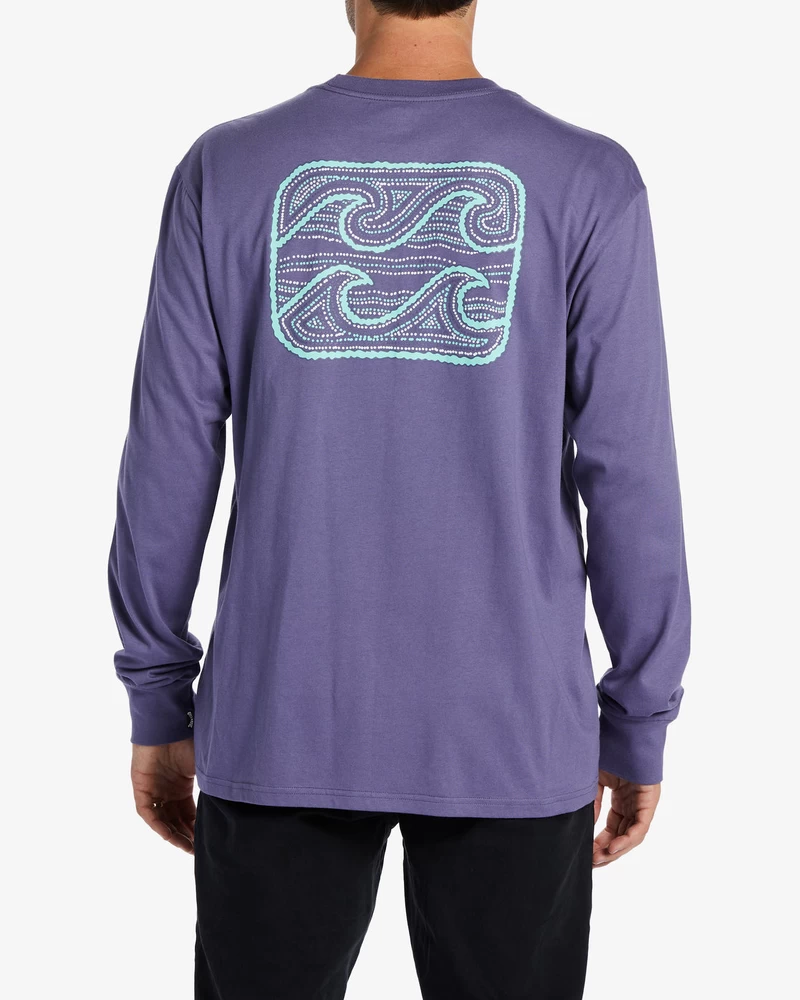 Billabong Crayon Wave Long Sleeve T-Shirt - Dusty Grape