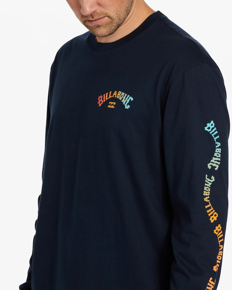 Billabong Snaking Arches Long Sleeve T-Shirt - Navy