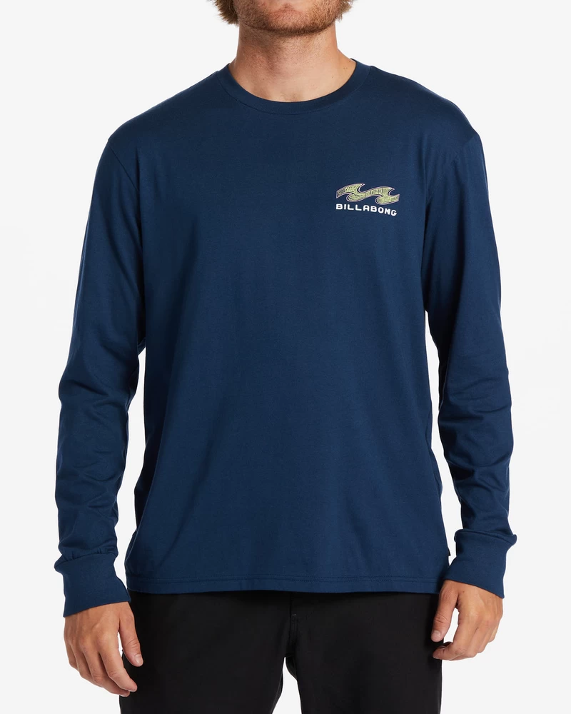 Billabong Fragment Long Sleeve T-Shirt - Dark Blue
