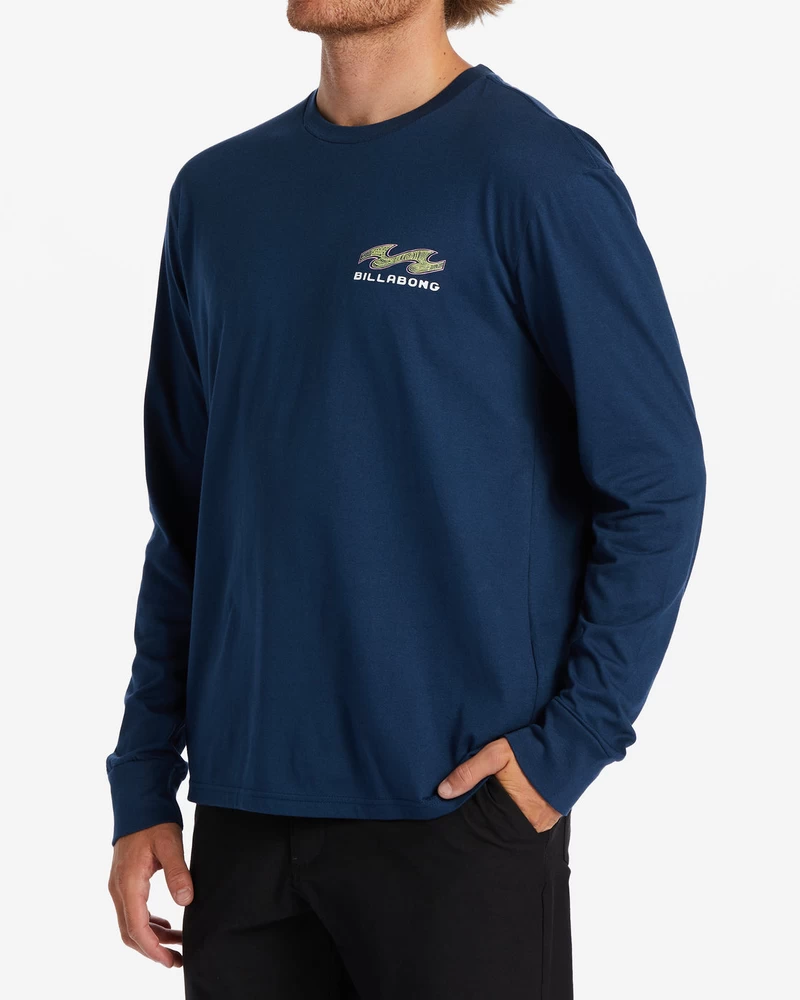 Billabong Fragment Long Sleeve T-Shirt - Dark Blue