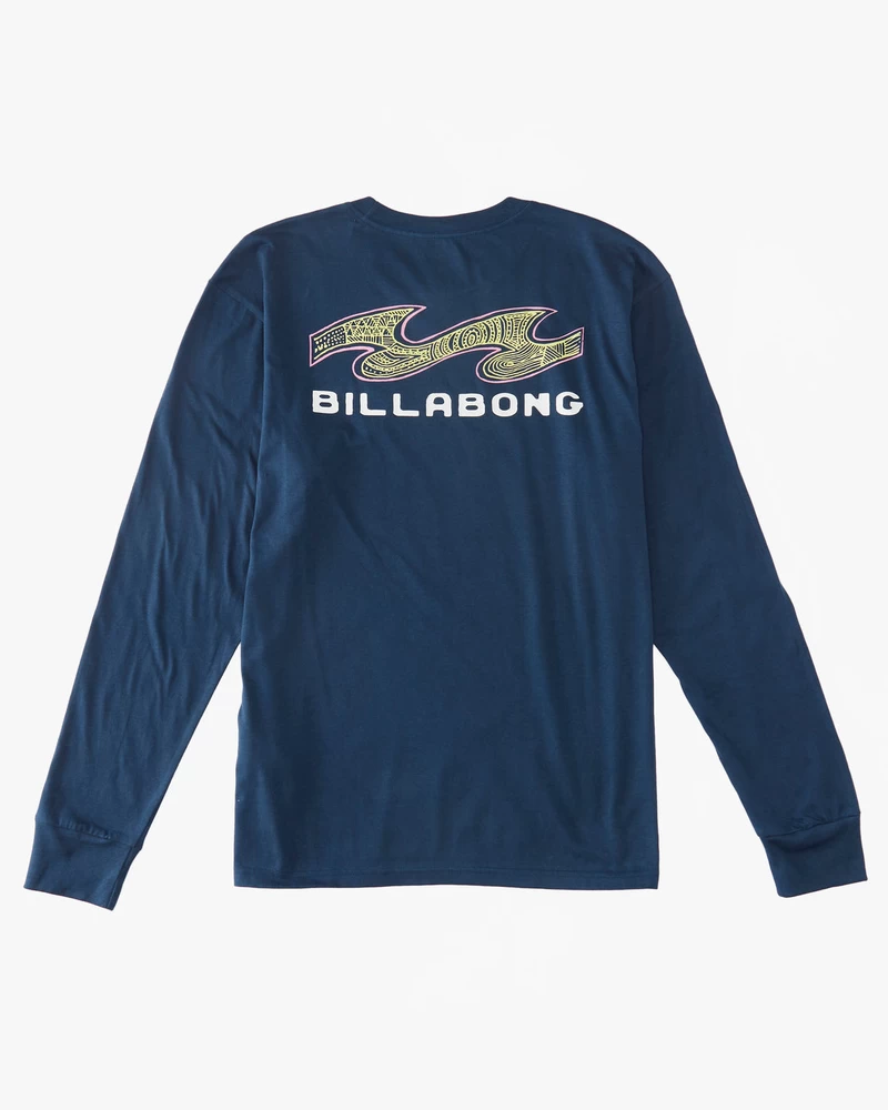 Billabong Fragment Long Sleeve T-Shirt - Dark Blue