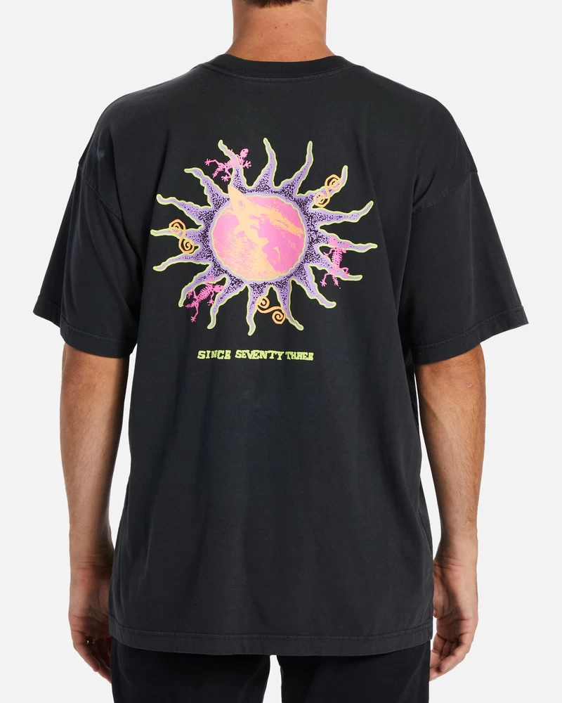 Camiseta Billabong Lizards - Preta Lavada