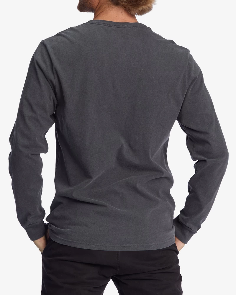 Billabong Essential Wave Washed Long Sleeve T-Shirt - Charcoal