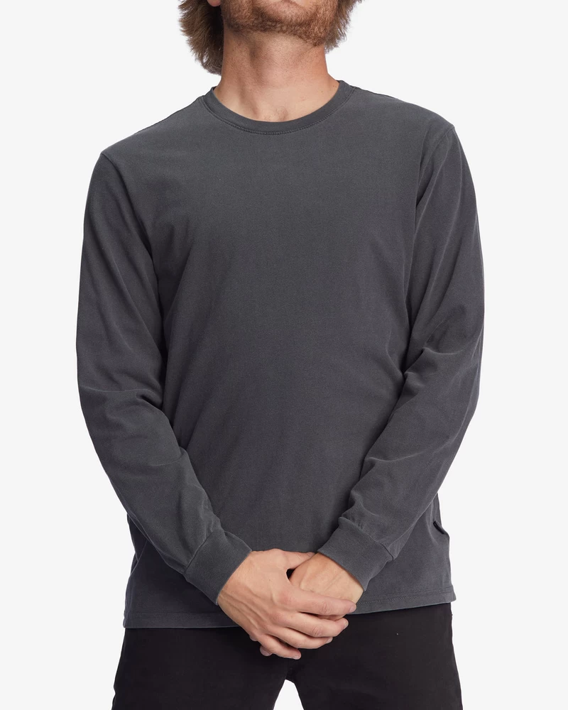 Billabong Essential Wave Washed Long Sleeve T-Shirt - Charcoal