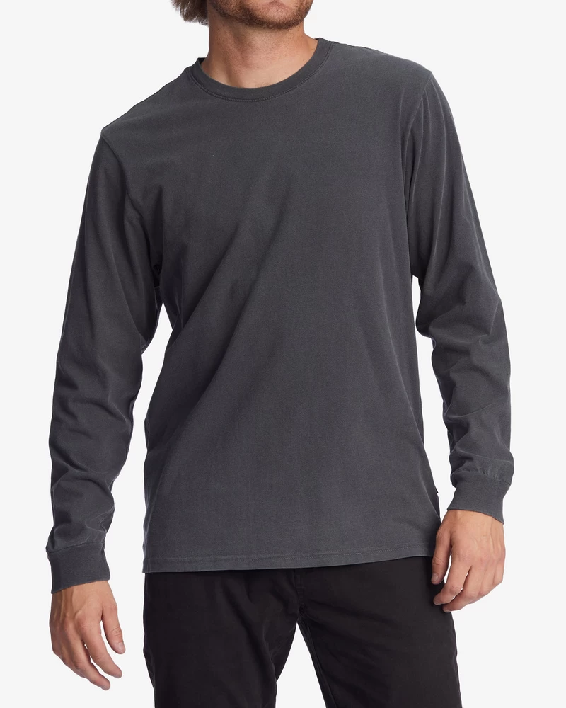 Billabong Essential Wave Washed Long Sleeve T-Shirt - Charcoal