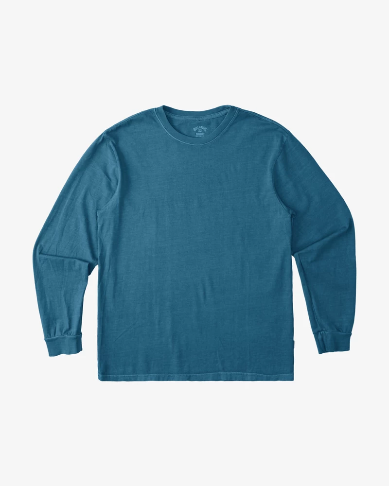 Billabong Essential Wave Washed Long Sleeve T-Shirt - Smoke Blue