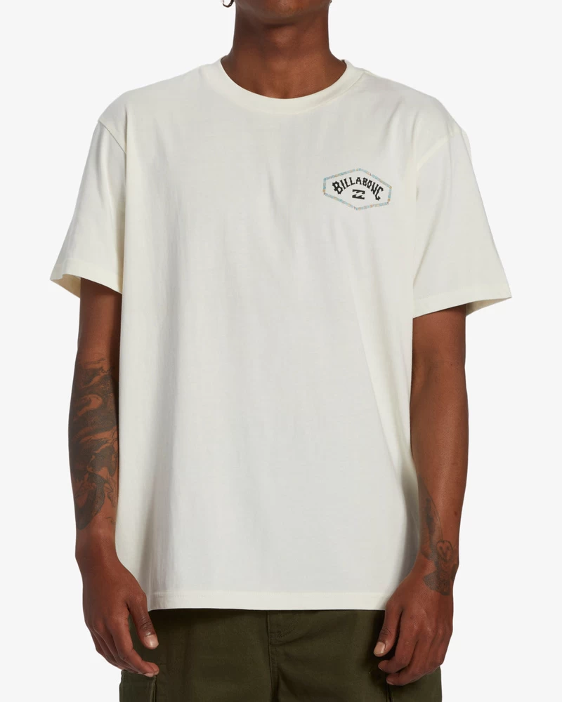 Billabong Exit Arch Short Sleeve T-Shirt - Off White