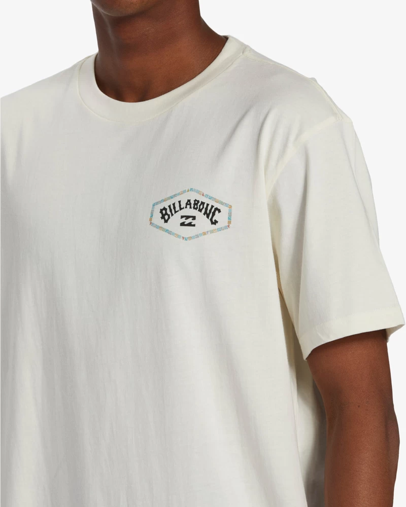 Billabong Exit Arch Short Sleeve T-Shirt - Off White