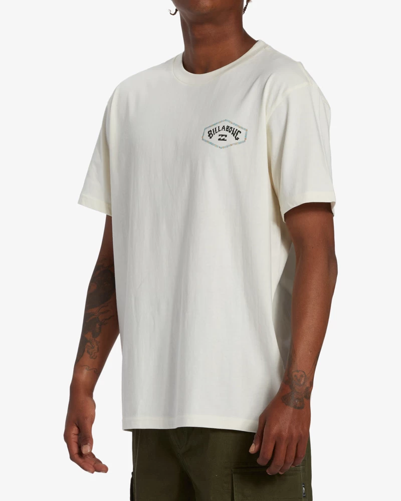 Billabong Exit Arch Short Sleeve T-Shirt - Off White
