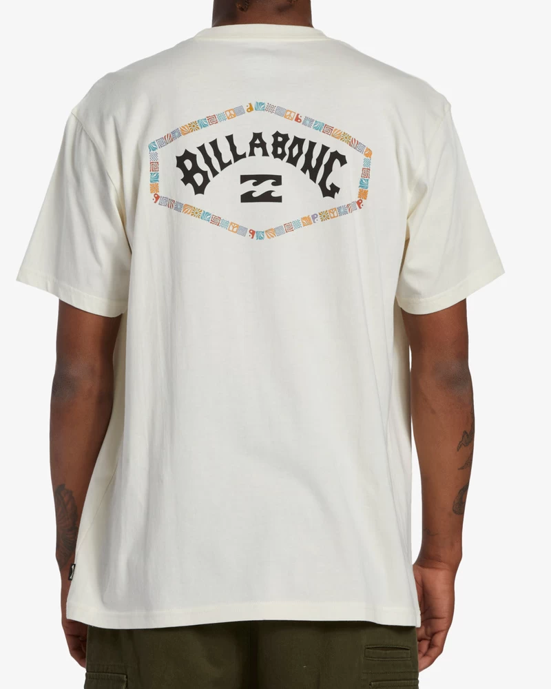 Billabong Exit Arch Short Sleeve T-Shirt - Off White
