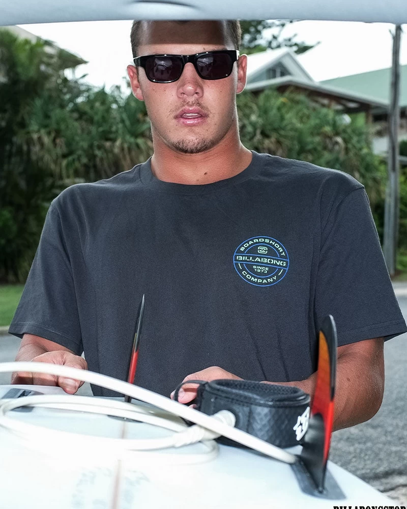 Tricou Billabong Rotor Cu Maneca Scurta - Negru Spalat