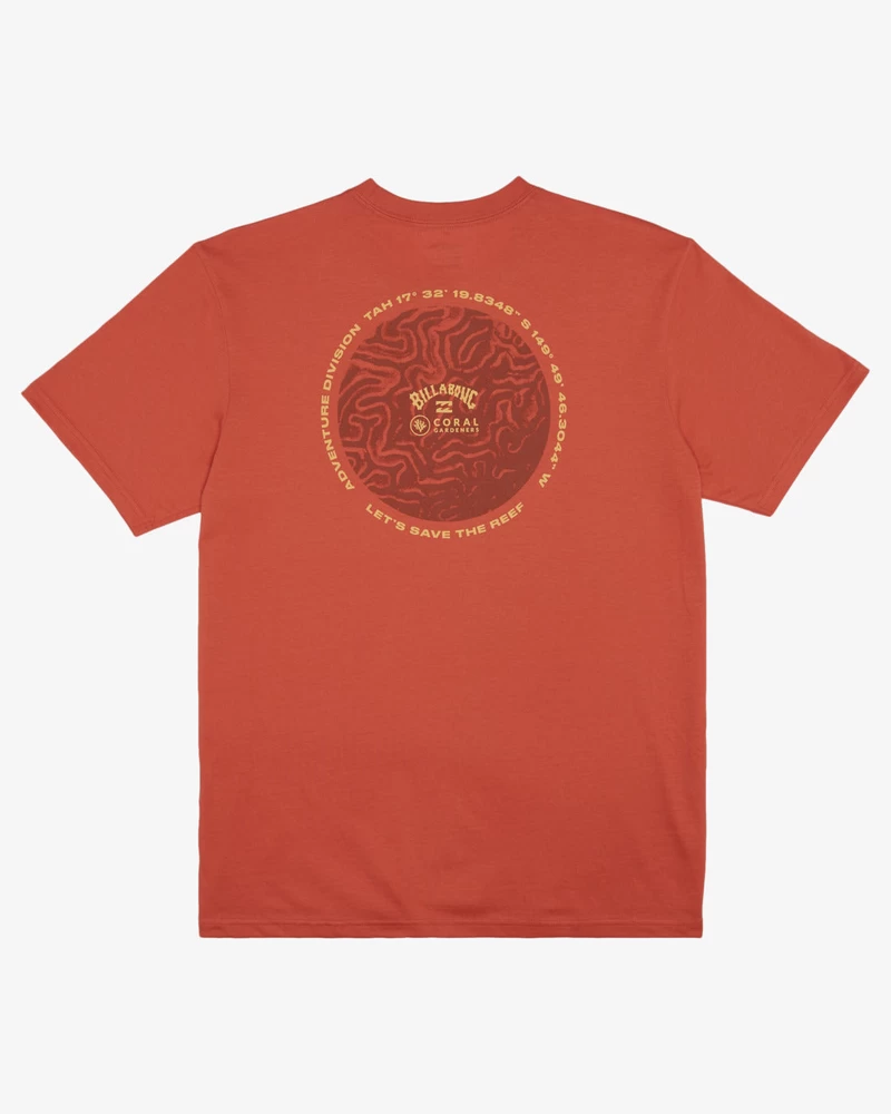 Tricou Cu Mânecă Scurtă Billabong Coral Gardeners Brain - Coral