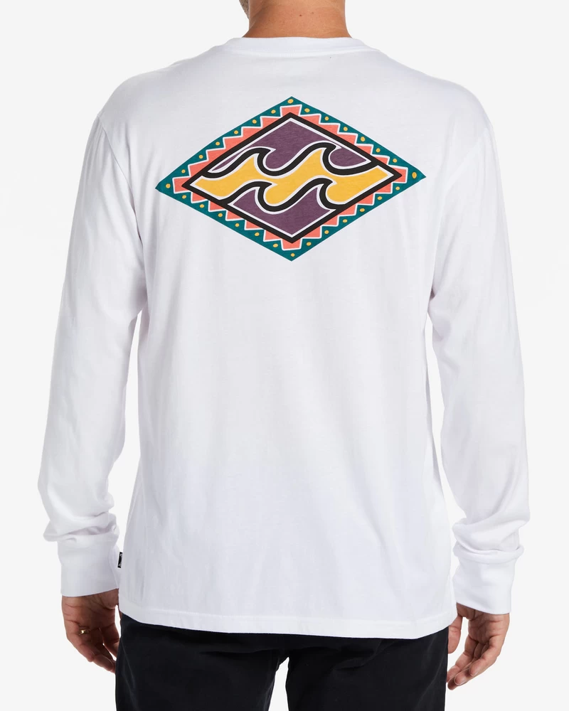 Billabong Crayon Wave Langærmet T-shirt - Hvid