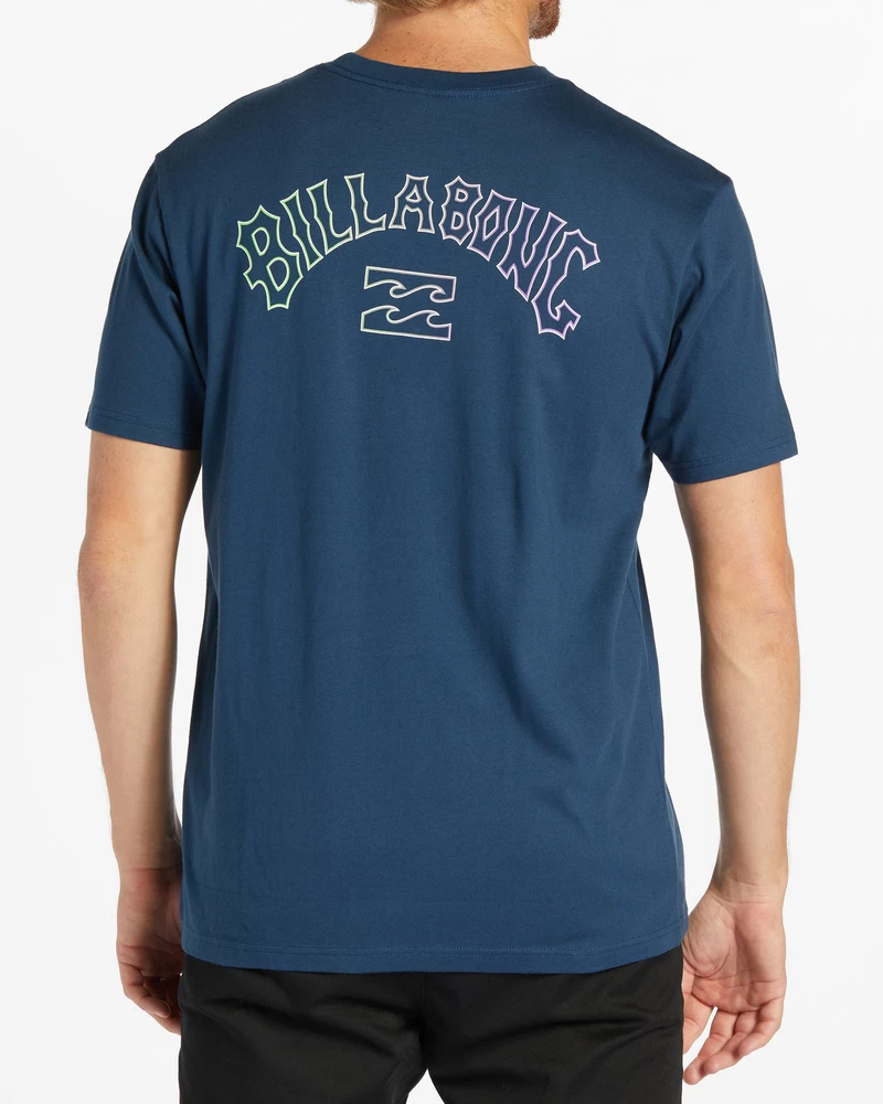 Billabong Kemer Dolgulu Kısa Kollu Tişört - Koyu Mavi