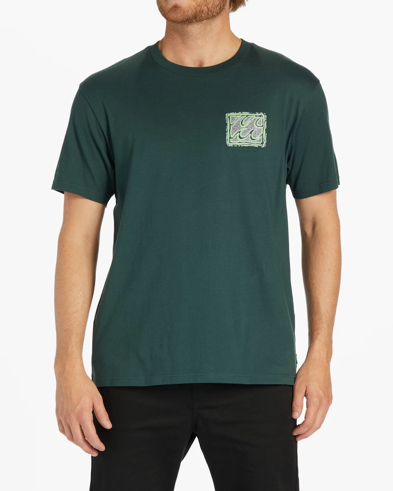 Billabong Crayon Wave Short Sleeve T-Shirt - Dark Forest