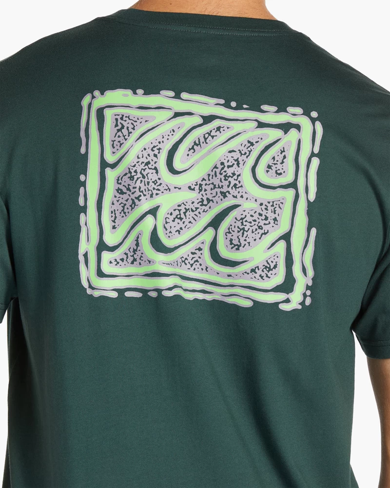 Billabong Crayon Wave Short Sleeve T-Shirt - Dark Forest