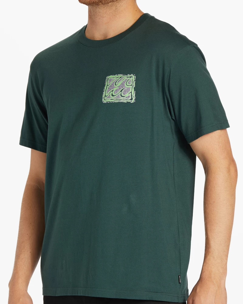 Billabong Crayon Wave Short Sleeve T-Shirt - Dark Forest