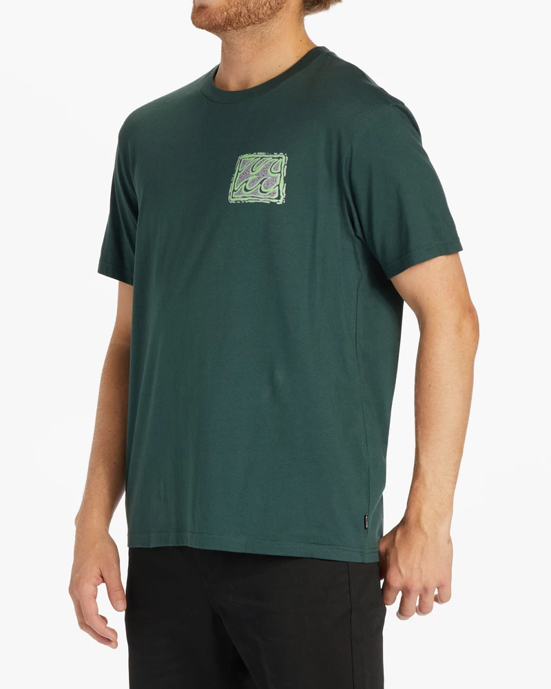 Billabong Crayon Wave Short Sleeve T-Shirt - Dark Forest