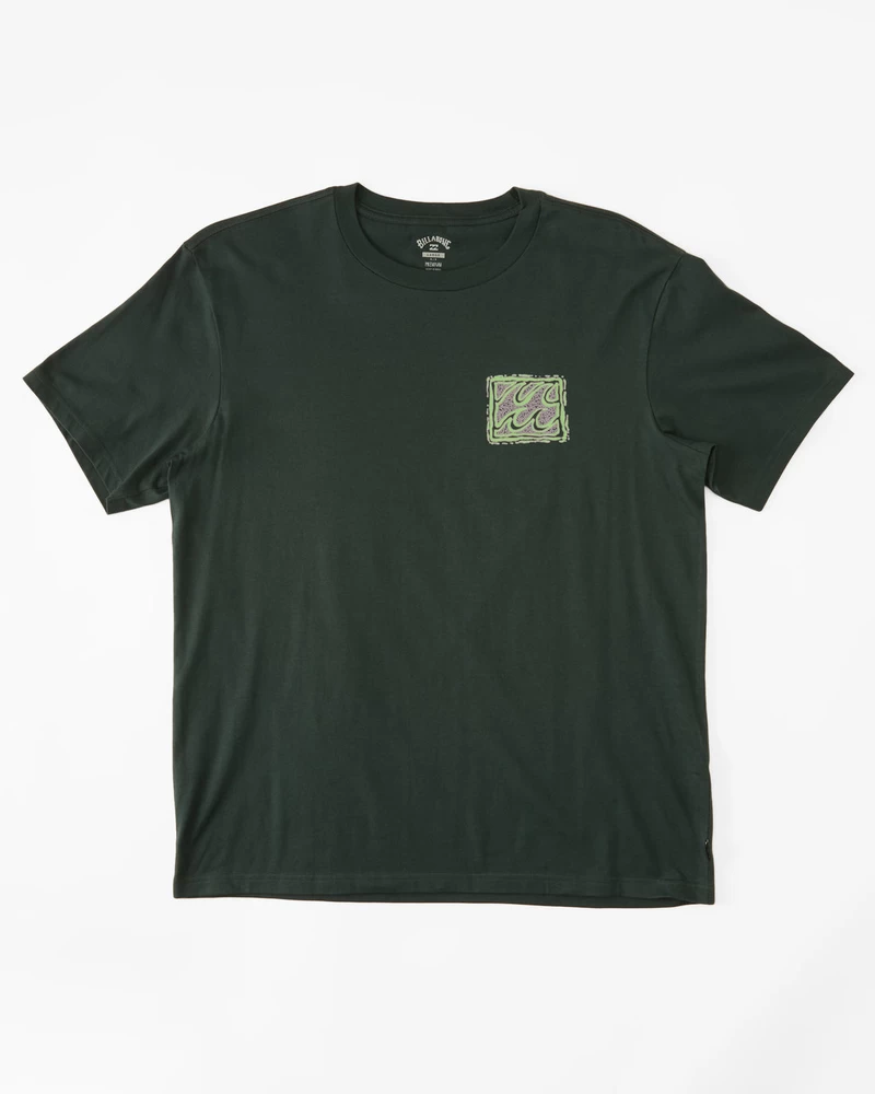 Billabong Crayon Wave Short Sleeve T-Shirt - Dark Forest