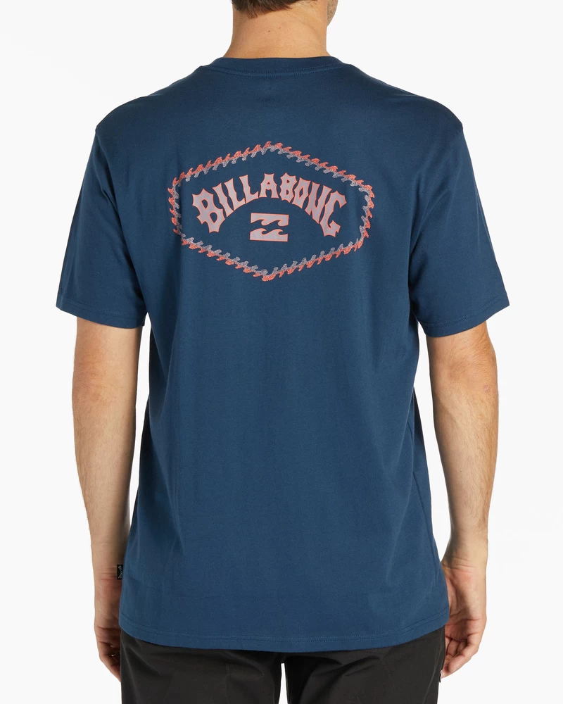 Billabong Majica S Kratkimi Rokavi Exit Arch - Temno Modra