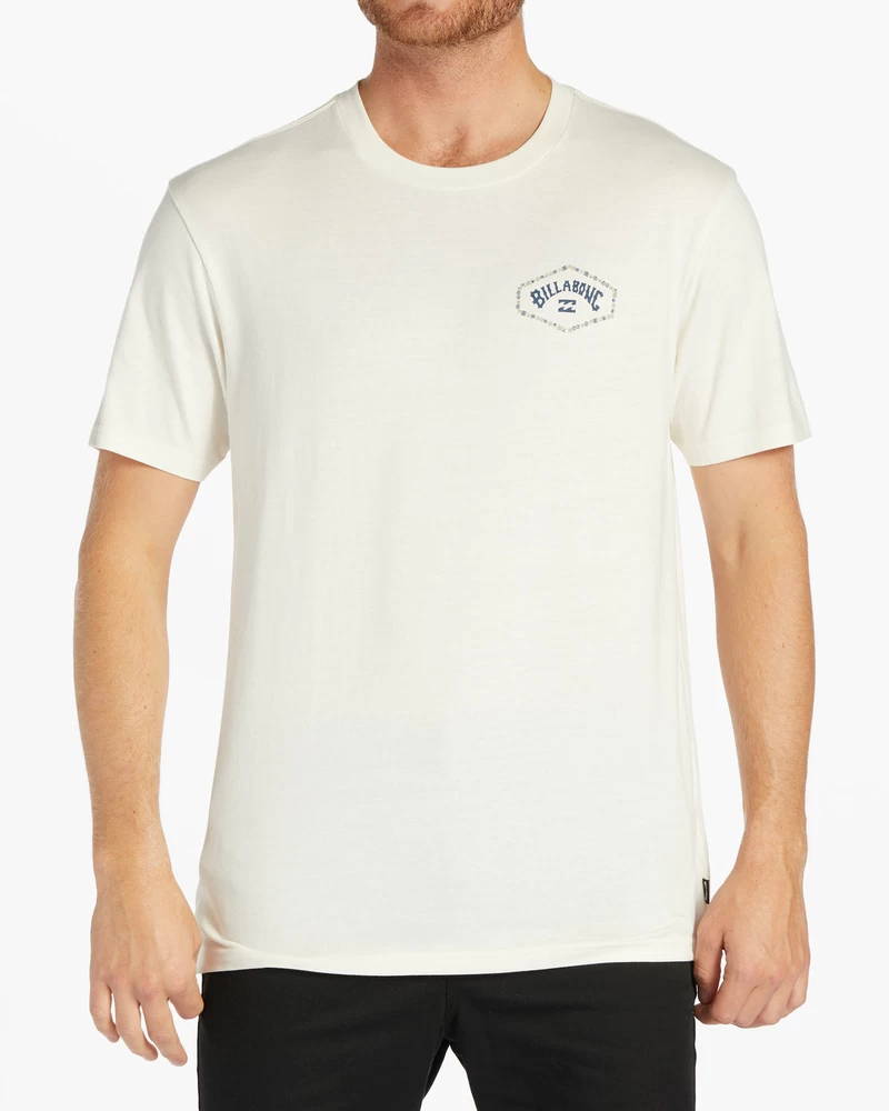 Billabong Exit Arch Short Sleeve T-Shirt - Off White