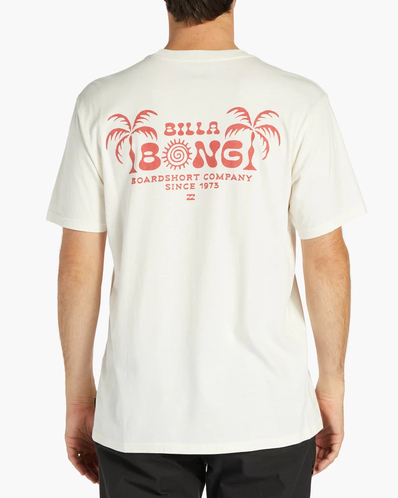 Billabong Lounge Majica S Kratkimi Rokavi - Umazano Bela