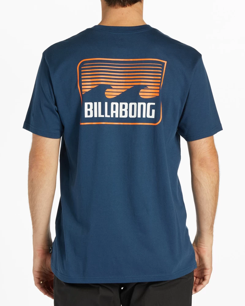 Billabong Ommuurd T-shirt Met Korte Mouwen - Donkerblauw
