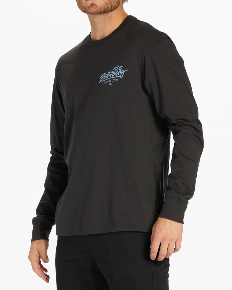 Billabong Lounge Long Sleeve T-Shirt - Washed Black