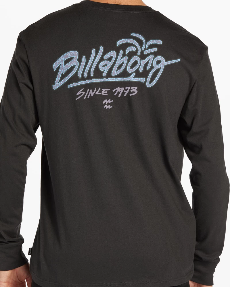 Billabong Lounge Long Sleeve T-Shirt - Washed Black