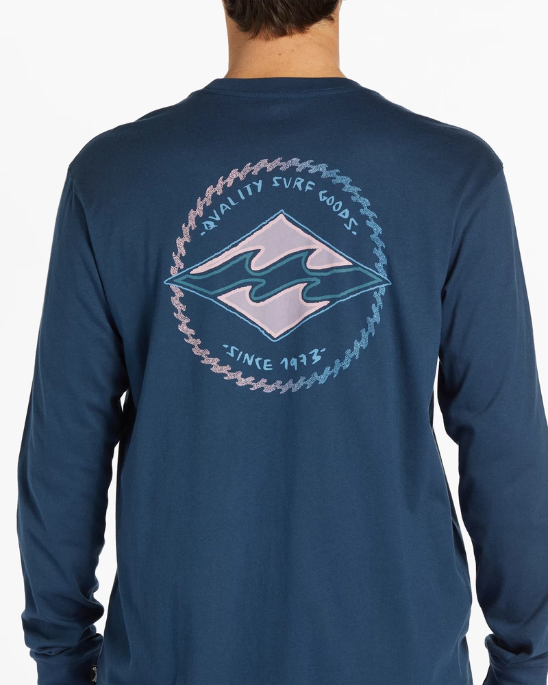 Billabong Rotor Diamond Long Sleeve T-Shirt - Dark Blue