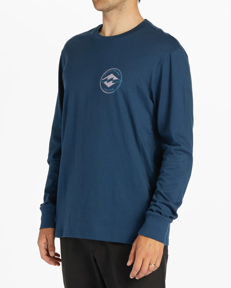 Billabong Rotor Diamond Long Sleeve T-Shirt - Dark Blue
