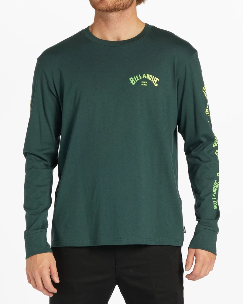 T-shirt A Maniche Lunghe Billabong Snaking Arches - Foresta Oscura