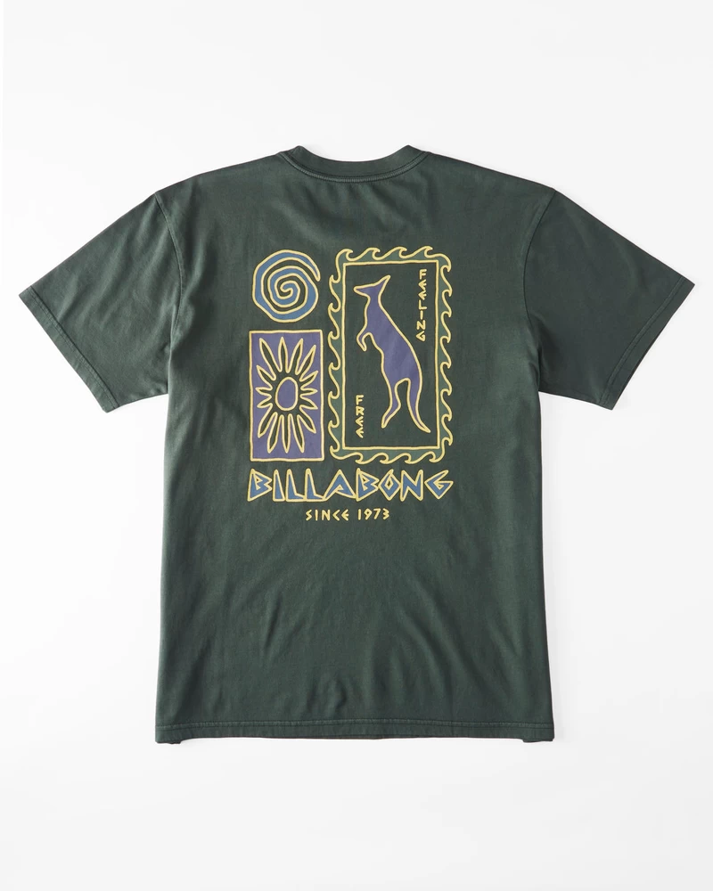 Billabong Austral Short Sleeve Wave Washed T-Shirt - Dark Forest