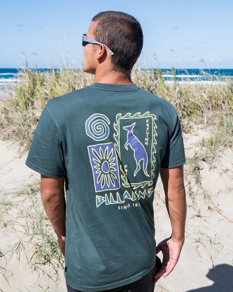 Billabong Austral Short Sleeve Wave Washed T-Shirt - Dark Forest