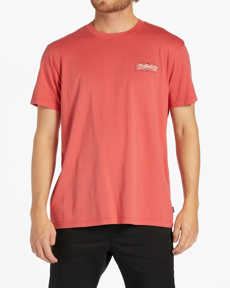 Billabong Crossboards Short Sleeve Wave Washed T-Shirt - Coral