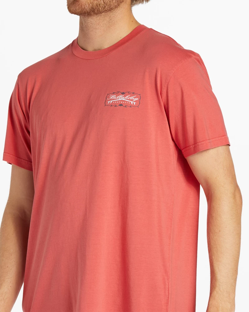 Billabong Crossboards Short Sleeve Wave Washed T-Shirt - Coral